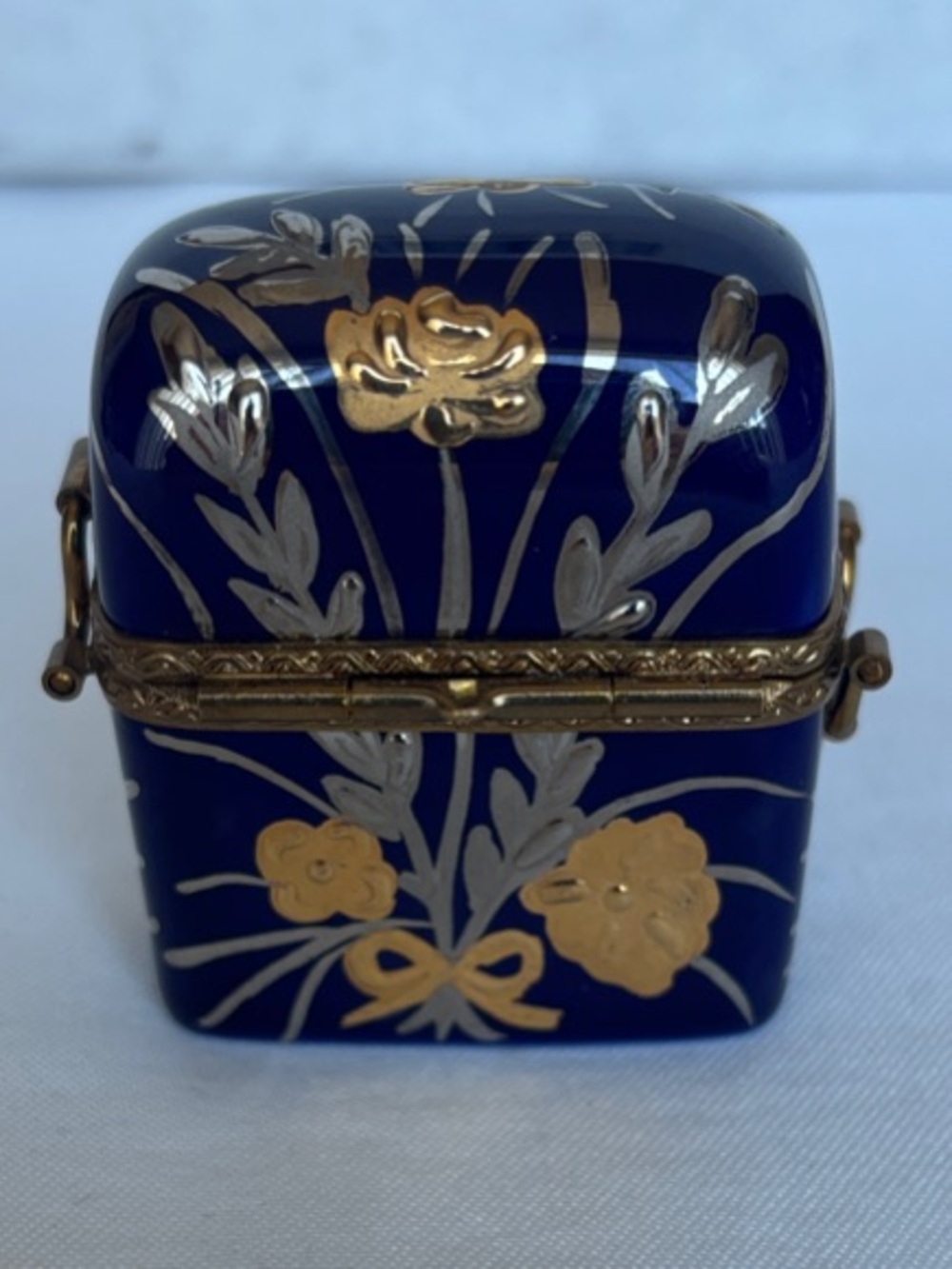Limoges Trinket Box with perfume bottles